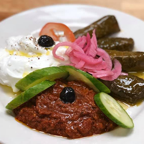 Spicy Veg. Paste - Grape Leaves and Babaganoush_